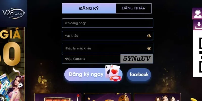 Điền đầy đủ các thông tin cá nhân để nhanh chóng sở hữu account tại cổng game